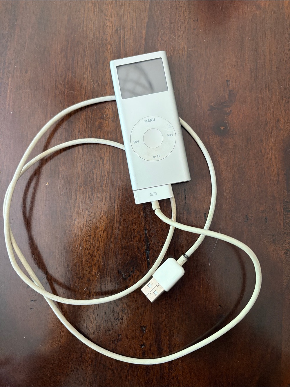 Apple Silver iPod with White USB Cable